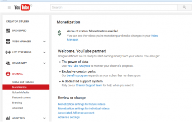 buatkan 3 akun google adsense youtube sehingga bisa monetize video