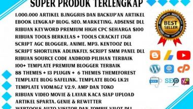 Jual [Paket Terbaik] Produk Super Lengkap Termurah (Artikel,Ebook,Keyword,Script,Source Code,Template,Tools,Video Dll)