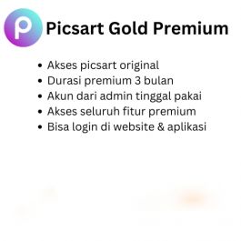 Picsart Gold Premium 3 Bulan Private