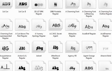 berikan font-font unik desktop