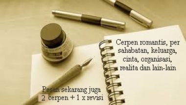 membuatkan cerpen sebanyak 2 buah + 1 x revisi