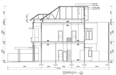 membuatkan desain gambar AutoCAD rumah tinggal sederhana