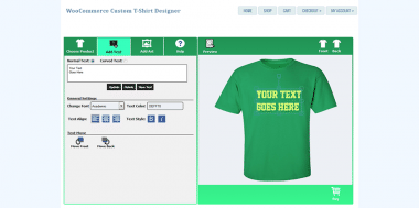 memberikan wordpress plugin “WooCommerce Custom T-Shirt Designer” 