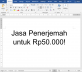 Menerjemahkan dokumen secara profesional dari bahasa Inggris ke bahasa Indonesia
